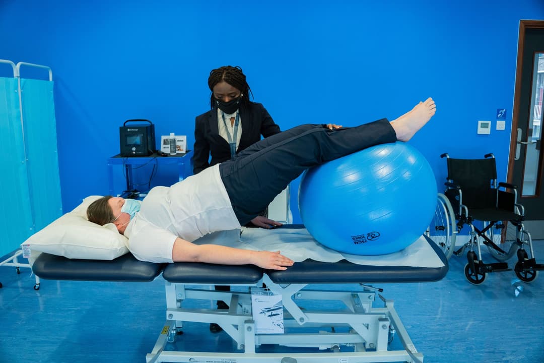 Physical therapy session